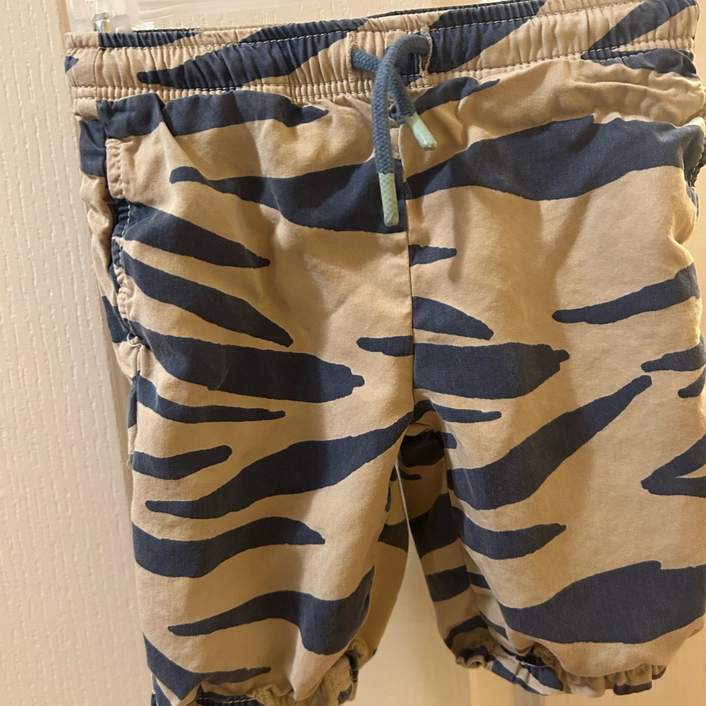 Zara kids Blue and Tan Patterned Shorts